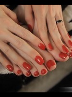 Red Cherries Stripping off cute kneehigh socks to reveal bright red nails on soft sexy feet... enjoy!