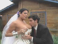 Carol - Outrageous ass-cramming fest for dicky shemale bride and her steamy fiancé