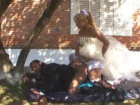 Valore - Amazing doggystyle anal fuck with well-hung shemale bride and ebony groom