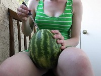 What else would you do with a watermelon other than carve a hole in it, fuck it and then drink the juice?

